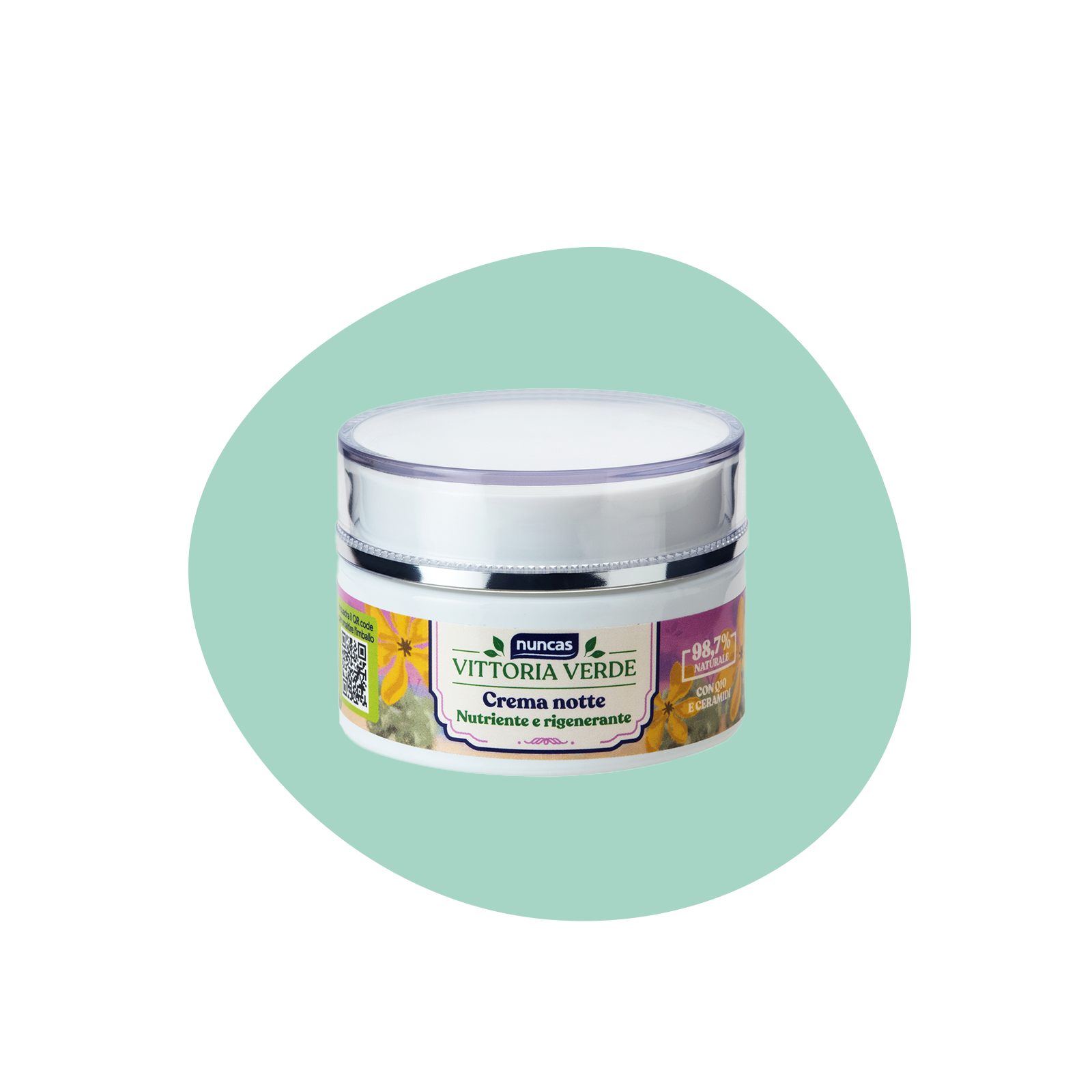 Vittoria Verde Crema Notte Nutriente e Rigenerante Pelle