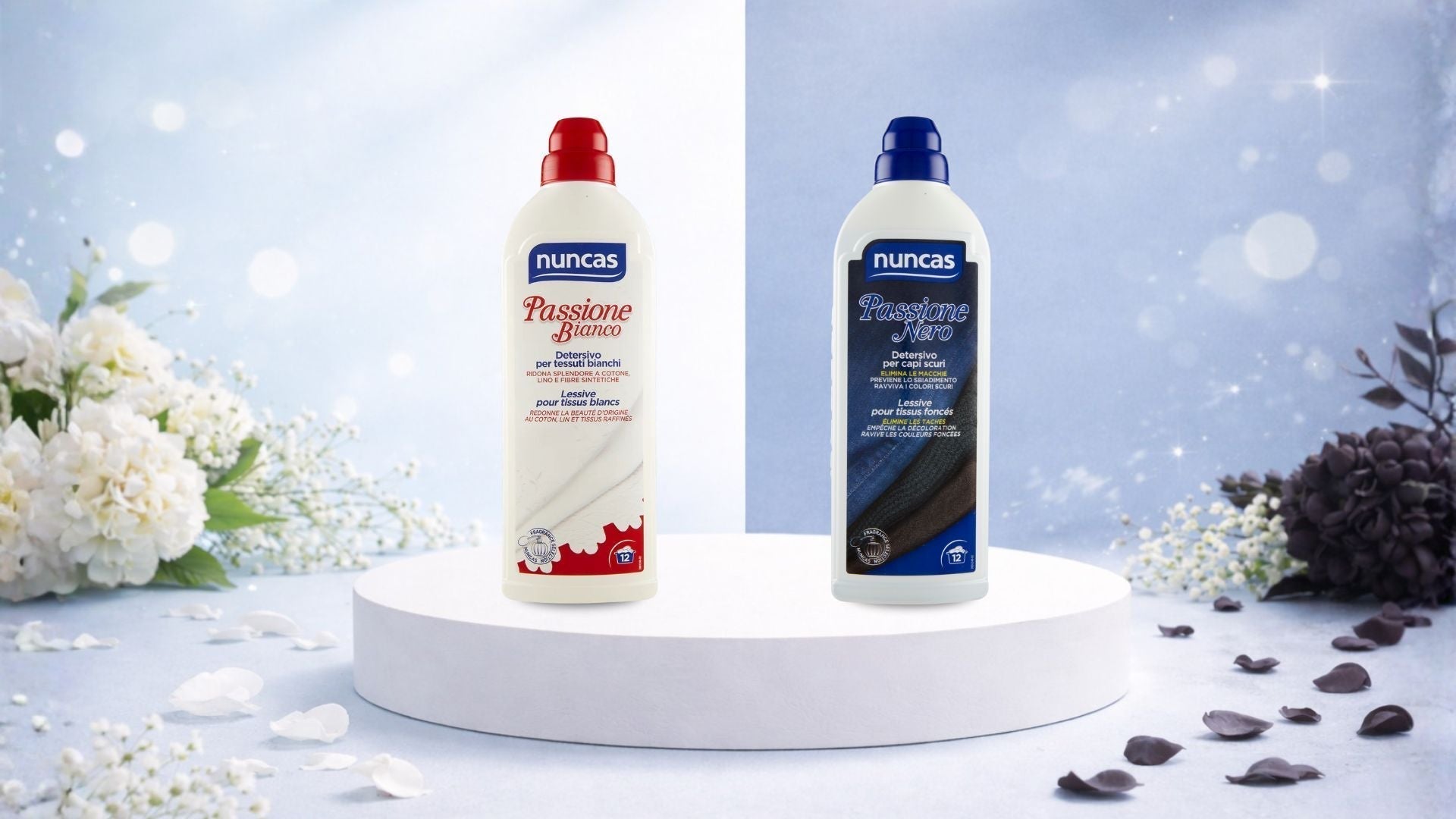 Passione Bianco e Passione Nero - prodotti Nuncas per capi bianchi e capi neri