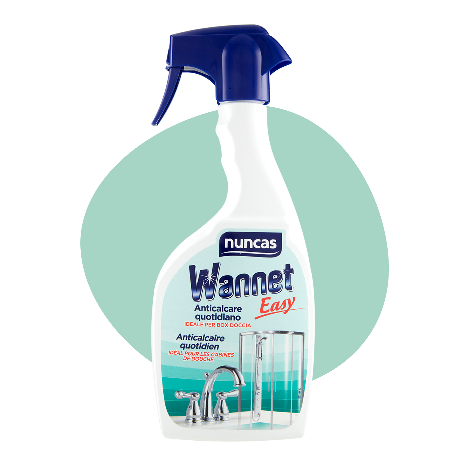 Wannet Easy Detergente Anticalcare - 500ml | Anticalcare quotidiano ideale per box doccia | Nuncas