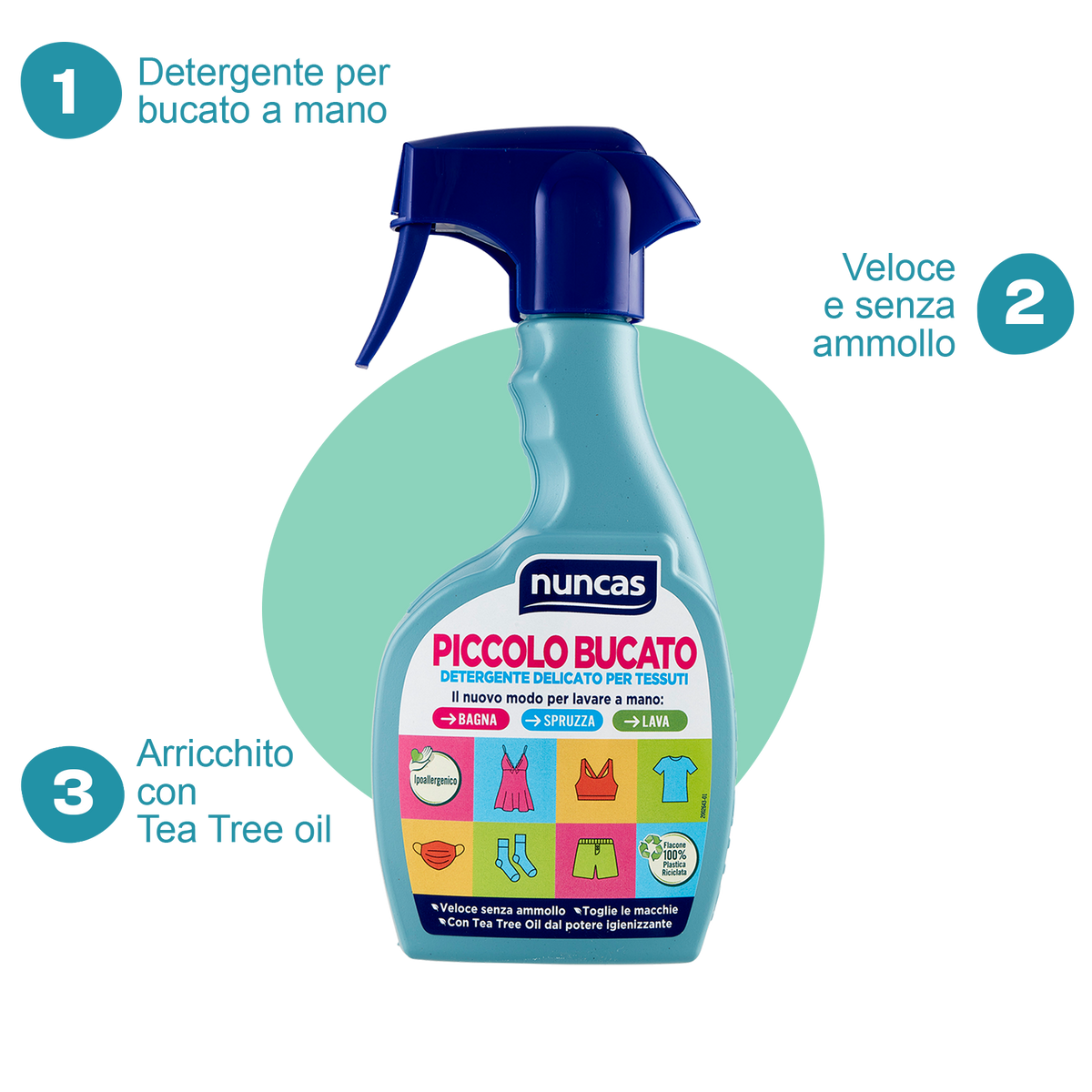 Piccolo Bucato Detergente Delicato Tessuti - 300ml | Nuncas