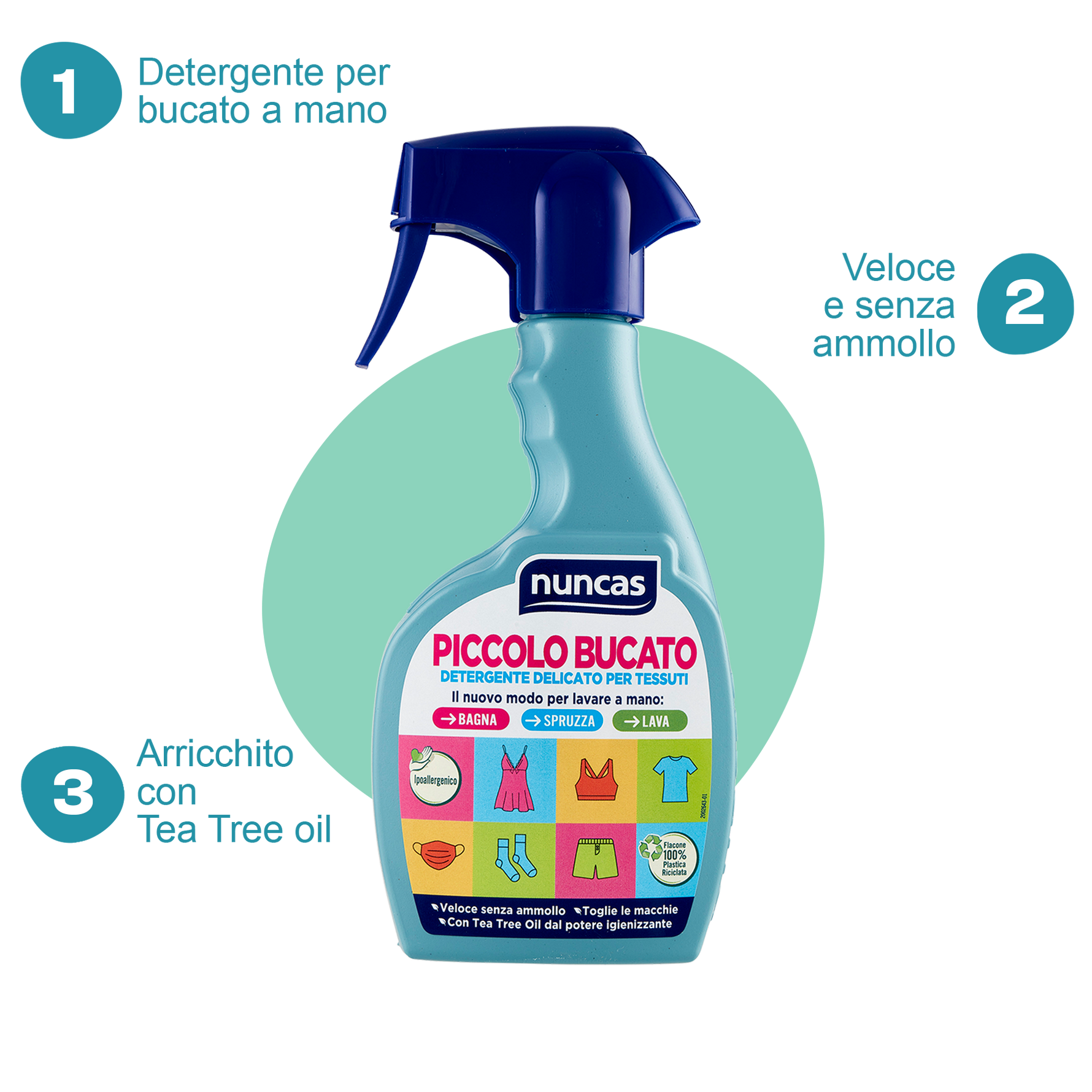 Piccolo Bucato Detergente Delicato Tessuti - 300ml | Nuncas