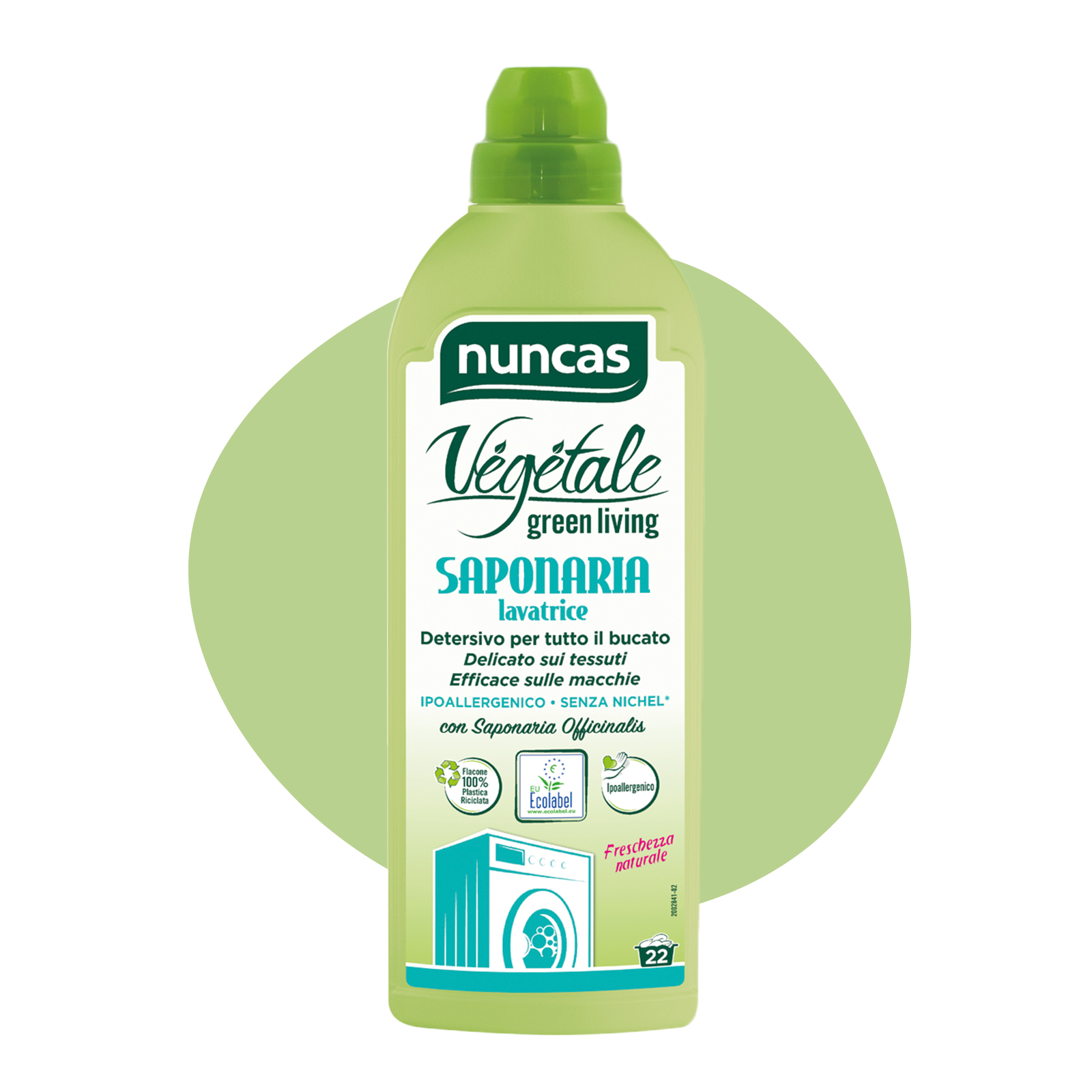 Vegetale Saponaria Detersivo Lavatrice - 1000ml | Nuncas
