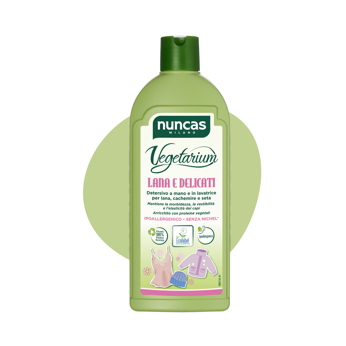 Vegetarium Detersivo a Mano e in Lavatrice Lana e Delicati - 500ml