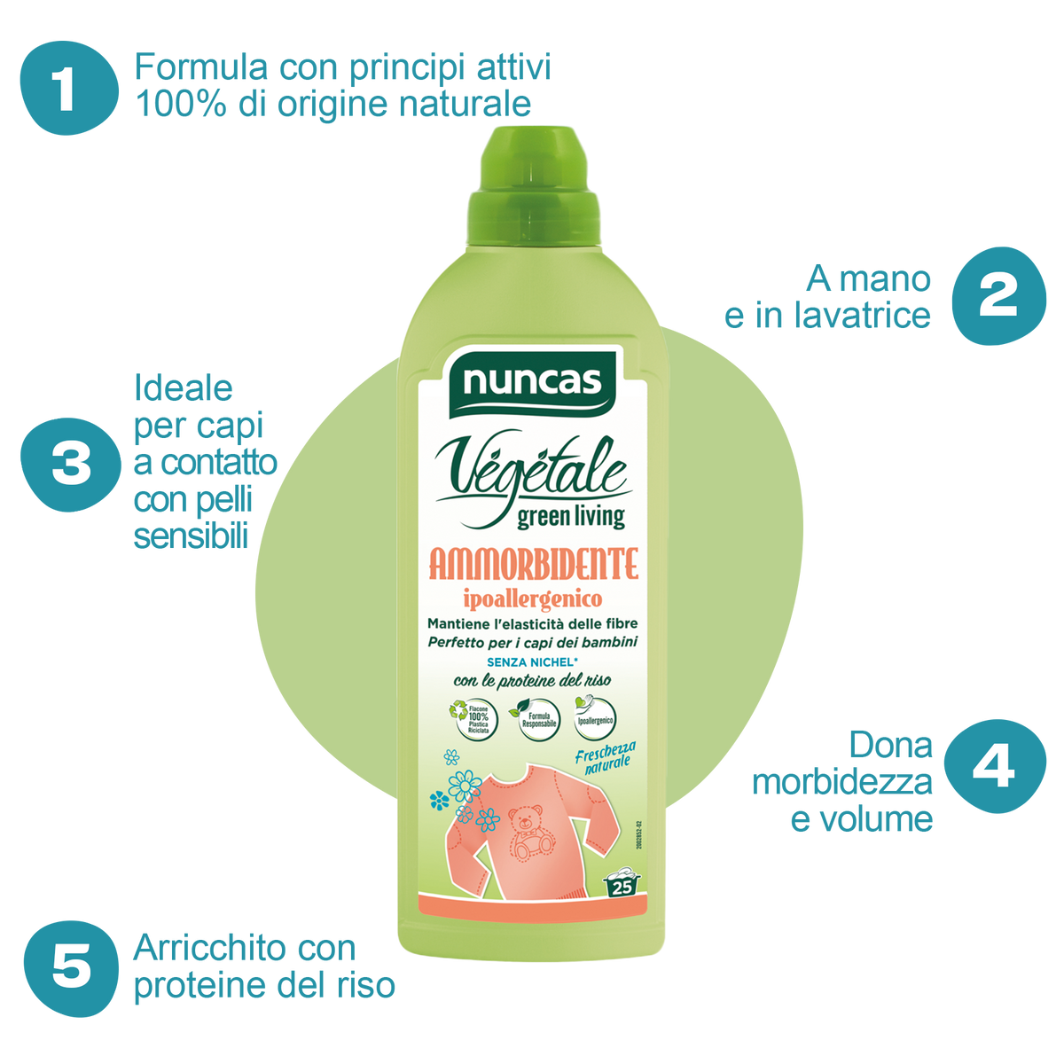 Vegetale Ammorbidente Bucato - 750ml | Nuncas