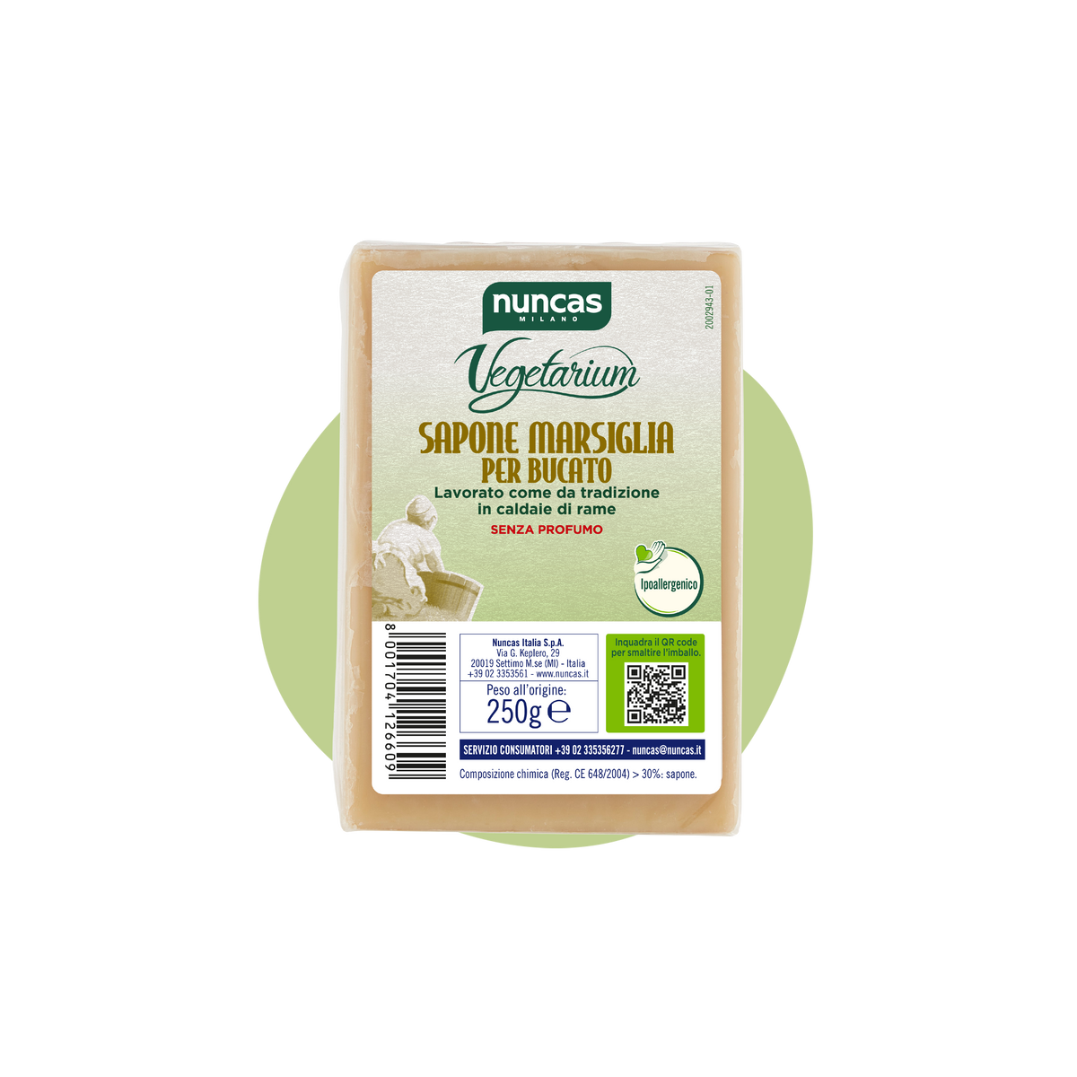 Vegetarium Sapone di Marsiglia Tradizionale per bucato - 250g