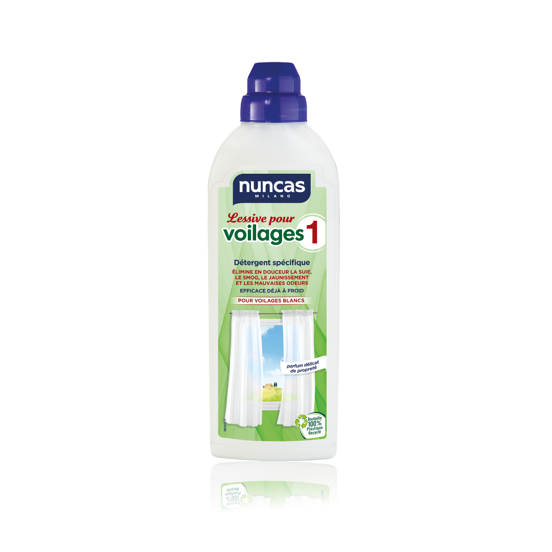 Voilages 1 Lessive - Détergent Spécifique pour Voilages Blancs - 750ml