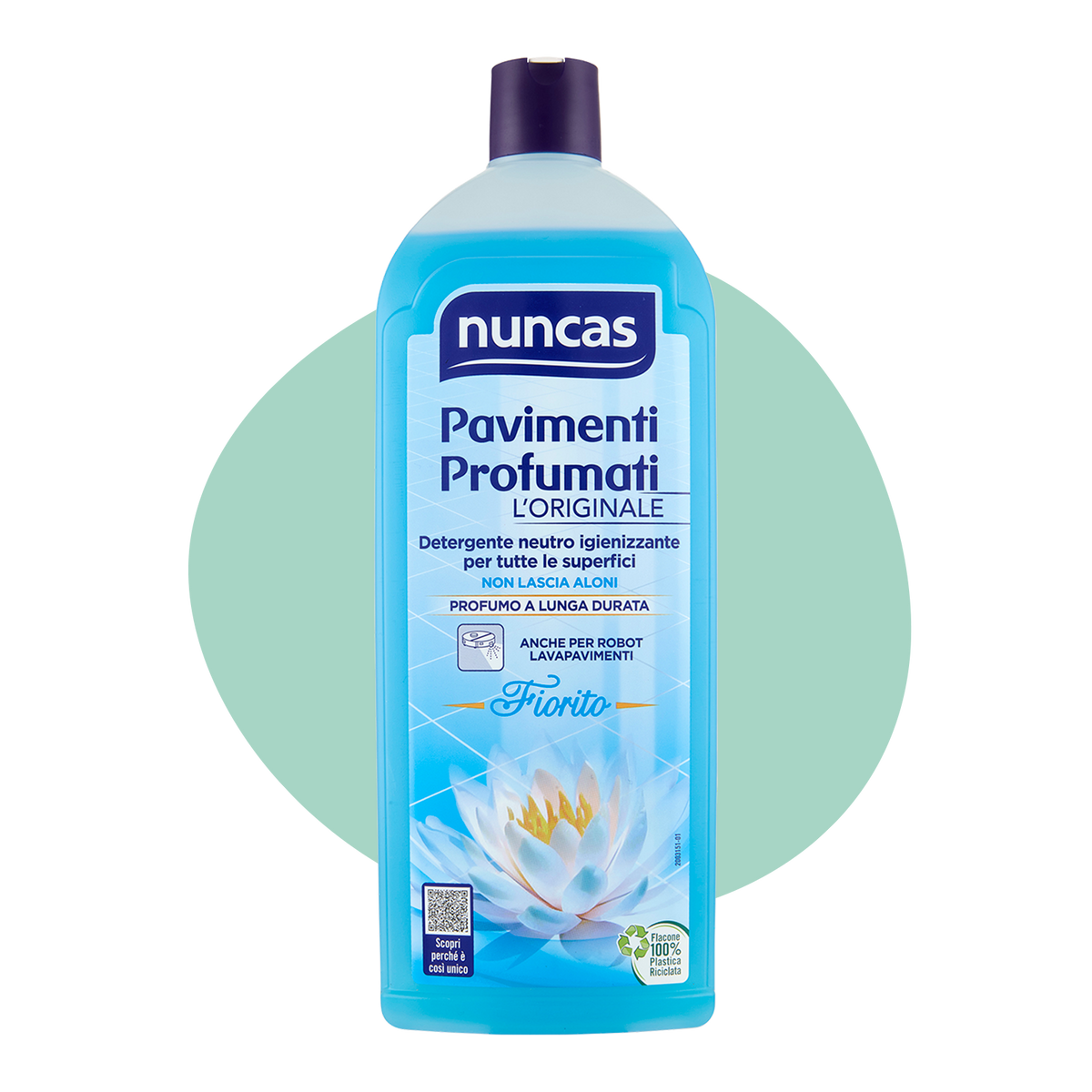Pavimenti Profumati Detergente Fiorito - 1000ml | Detergente Neutro igienizzante per tutte le superfici | Nuncas