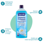 Pavimenti Profumati Detergente Fiorito - 1000ml | Detergente Neutro igienizzante per tutte le superfici | Nuncas