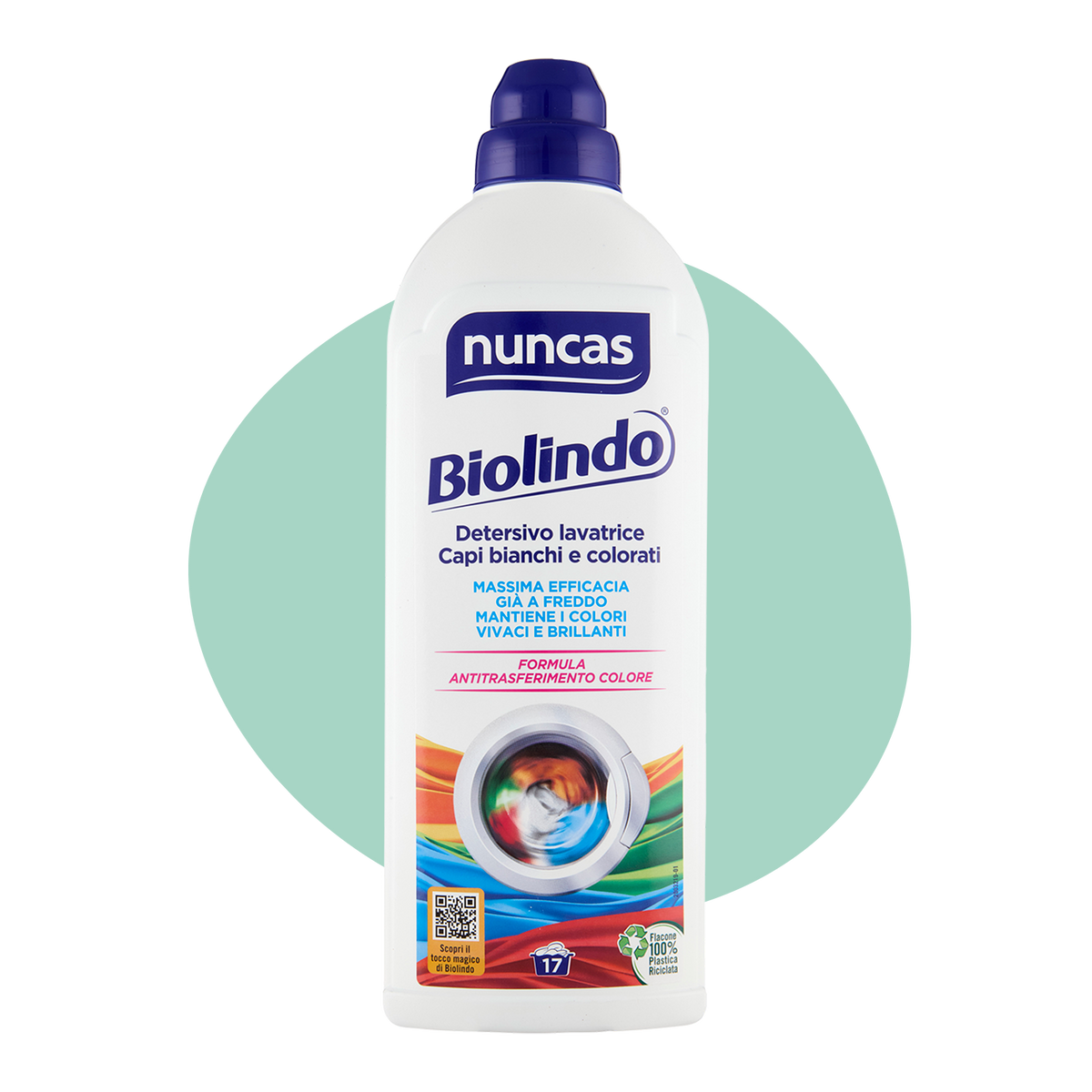 Biolindo Detersivo Lavatrice Capi Bianchi e Colorati - 1000ml | Nuncas