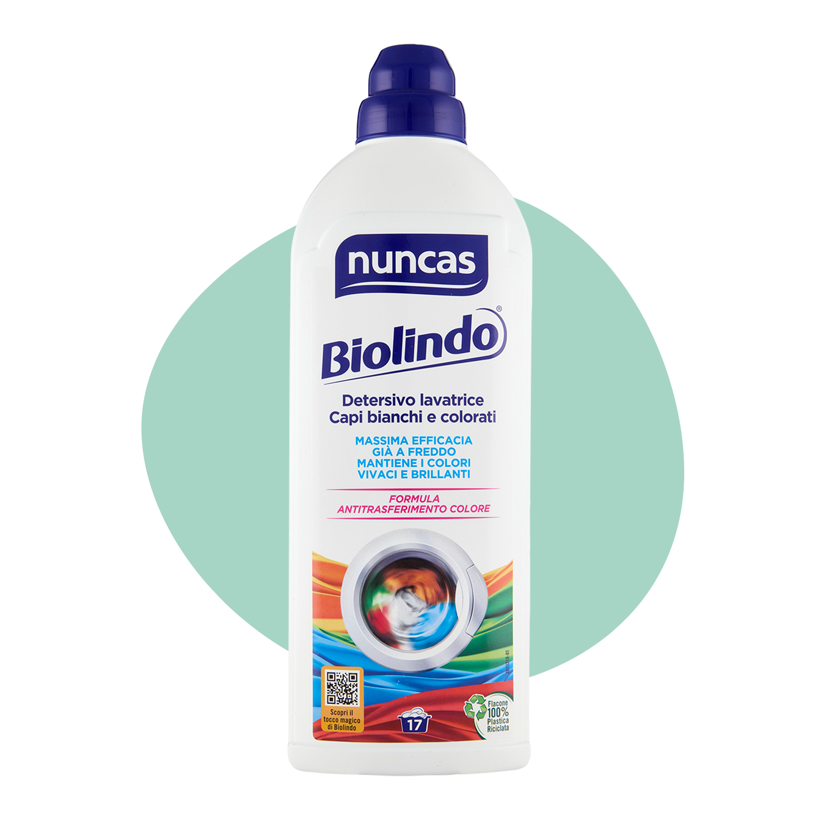 Biolindo Detersivo Lavatrice Capi Bianchi e Colorati - 1000ml | Nuncas