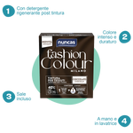 Fashion Colour Milano Tintura Cioccolato | Tintura in polvere per tessuti con detergente rigenerante | Nuncas
