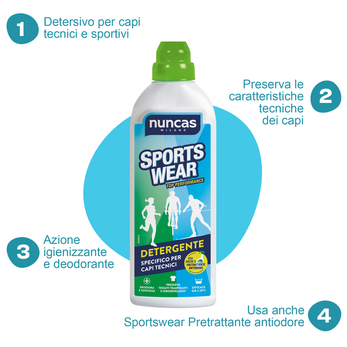 Sportswear Detergente Specifico Capi Tecnici - 750ml | Nuncas