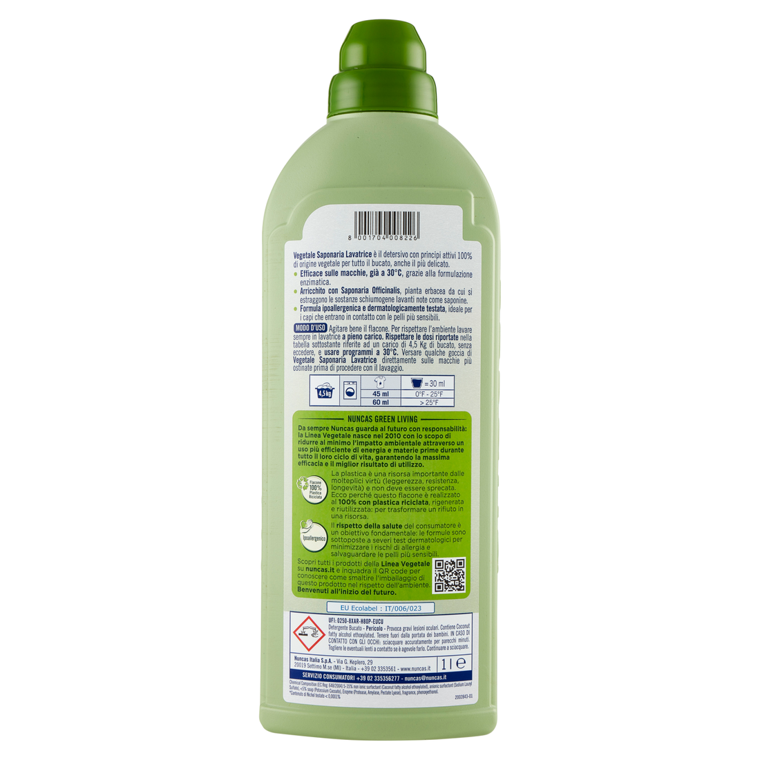 Vegetale Saponaria Detersivo Lavatrice - 1000ml