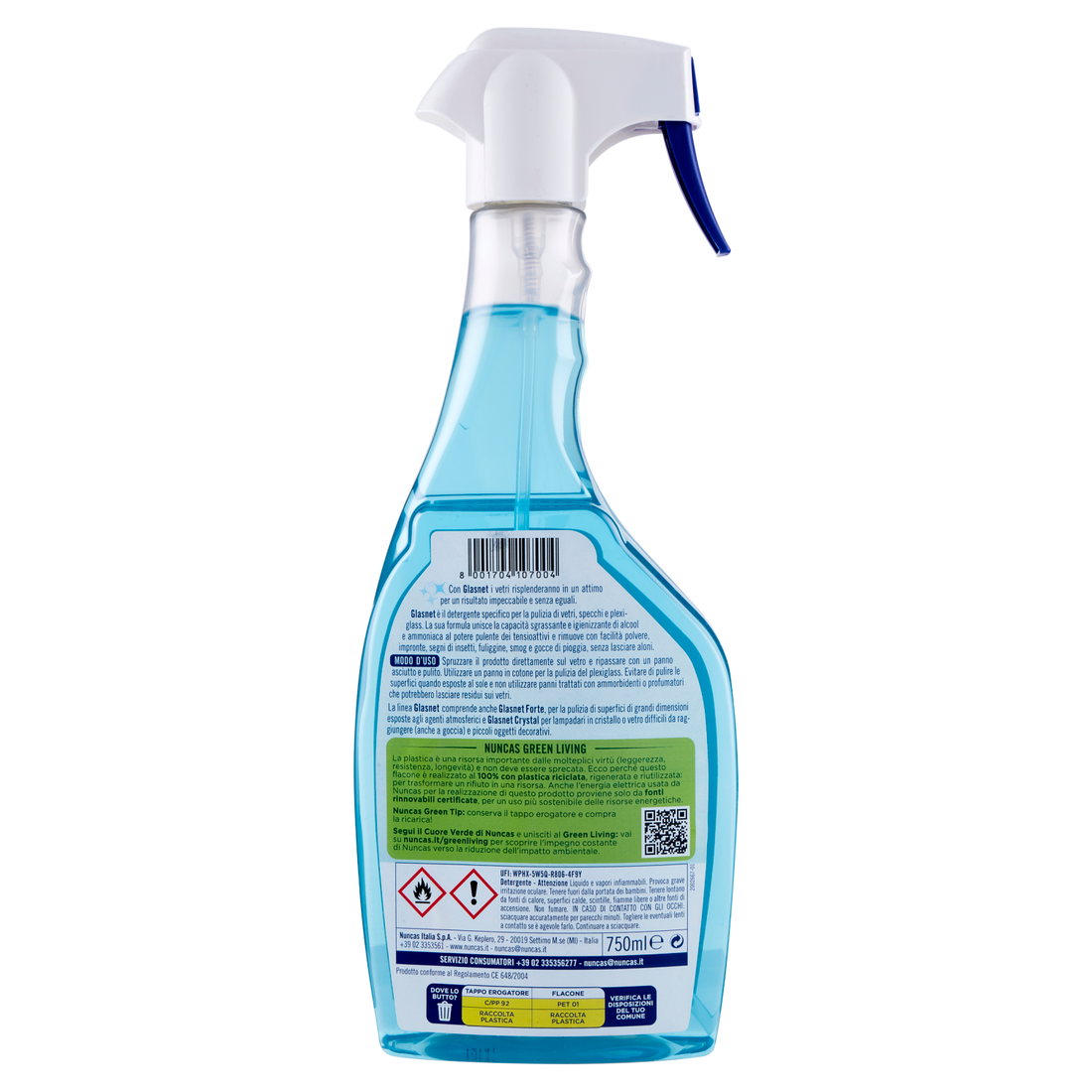 Glasnet Detergente Vetri e Specchi - 750ml