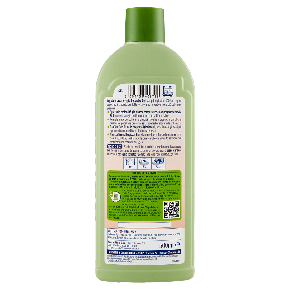 Vegetale Detersivo Gel Lavastoviglie - 500ml