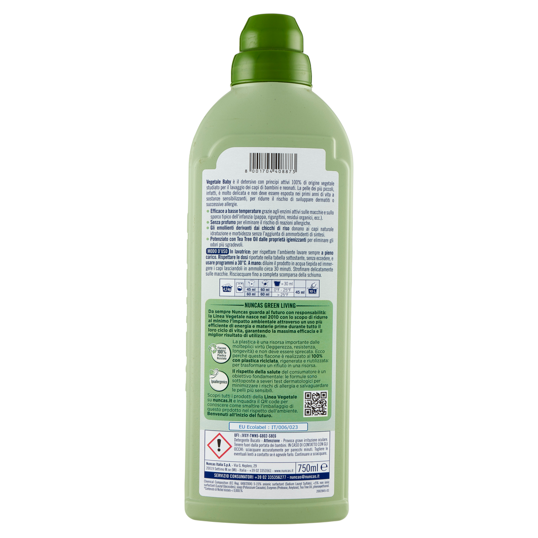 Vegetale Detergente Specifico Baby Indumenti bambini e neonati - 750ml