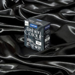 Fashion Colour Nuncas Nero è appoggiato ad un tessuto dello stesso colore della tintura per tessuti molto avvolgente