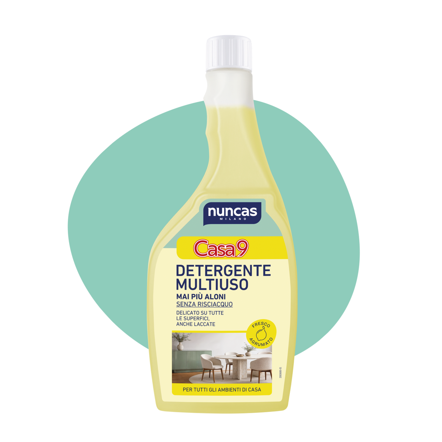 Casa9 Detergente Multiuso Fresco Agrumato Ricarica - 750ml